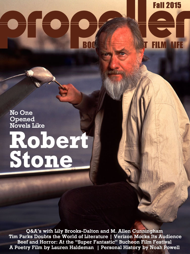 Robert Stone on the cover of the fall 2015 issue of Propeller