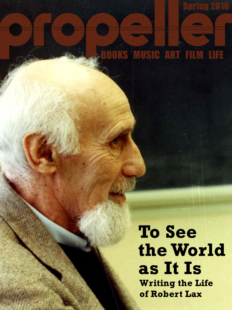 Robert Lax on the cover of the spring 2016 issue of Propeller